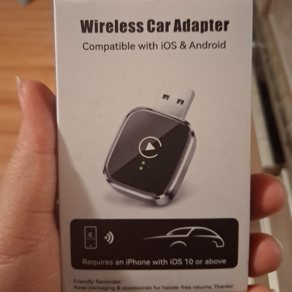 Wireless Car Adapter for iOS & Android - Black